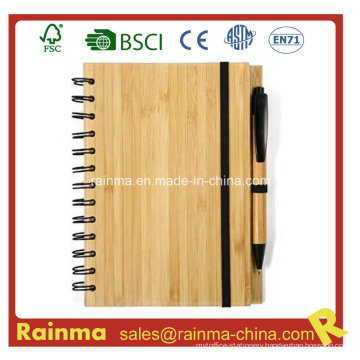 A5 Spiral Bamboo Notebook for Promotion